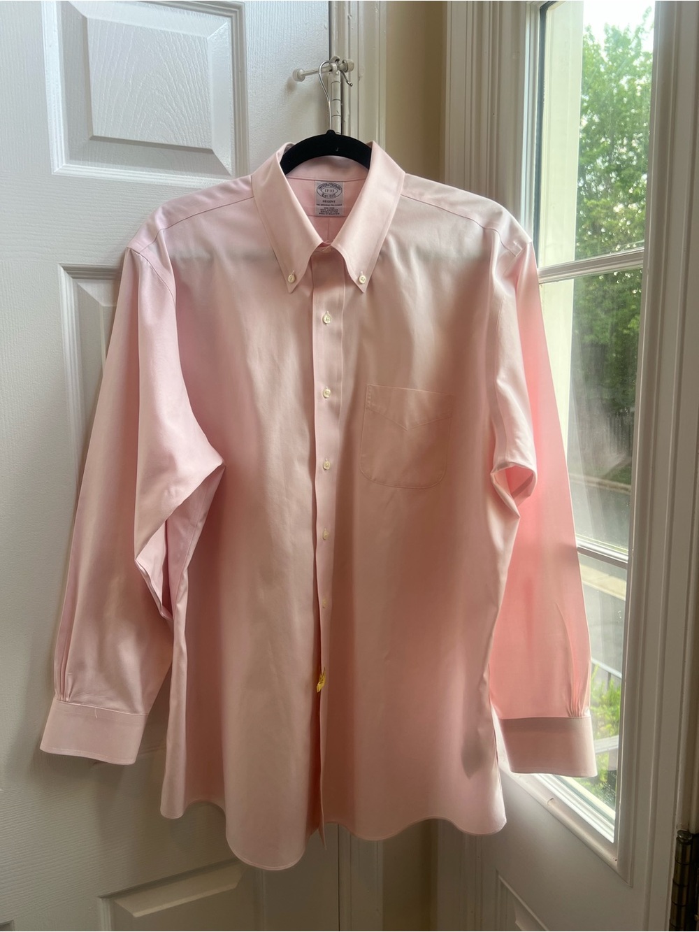 Brooks Brothers Regent Pink Non-Iron Dress Shirt 17-33 Supima Cotton Button Down